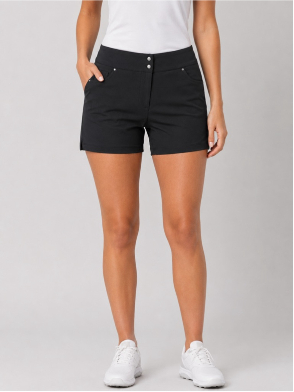Slazenger Pure Black Hydro-Dri Tech Golf Shorts – Women’s Size 4